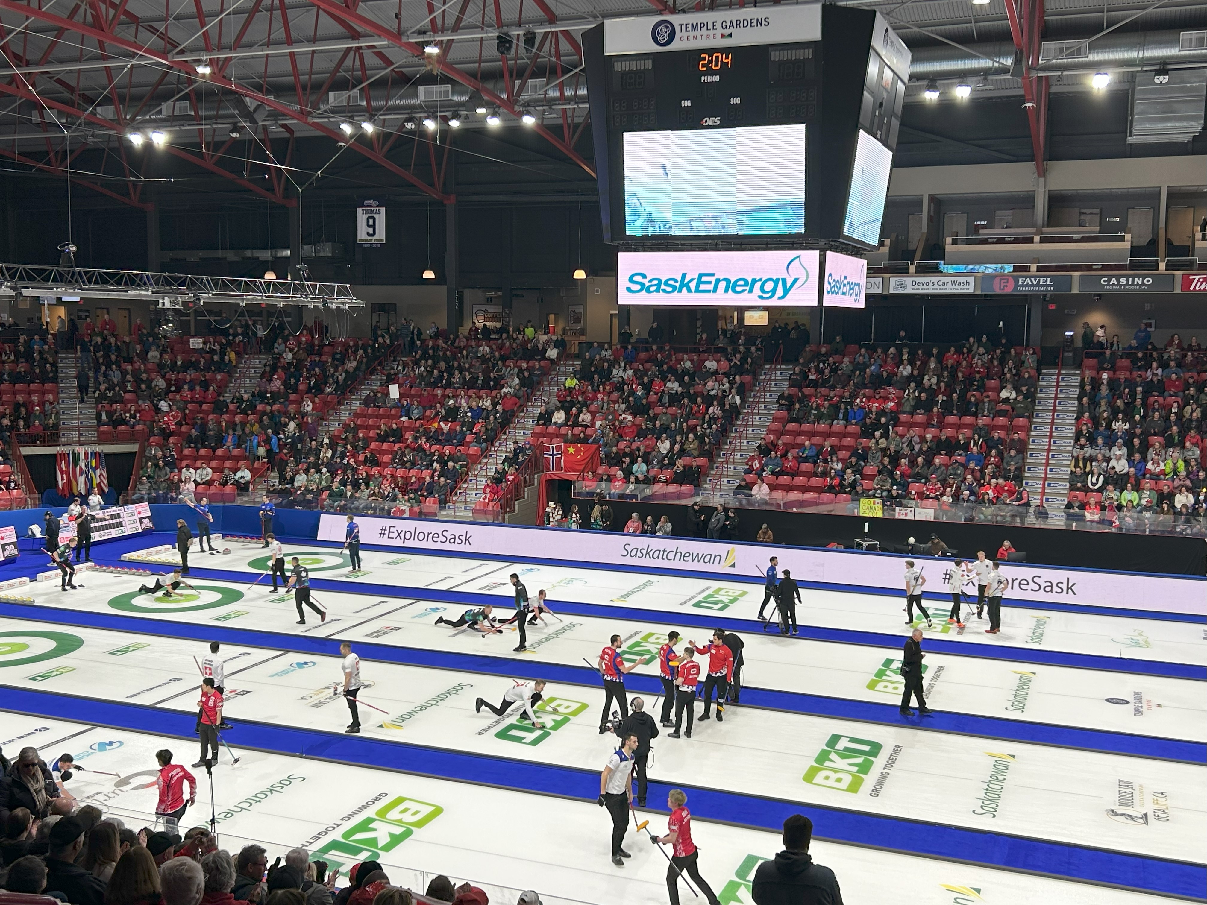 Sheets of curling ice