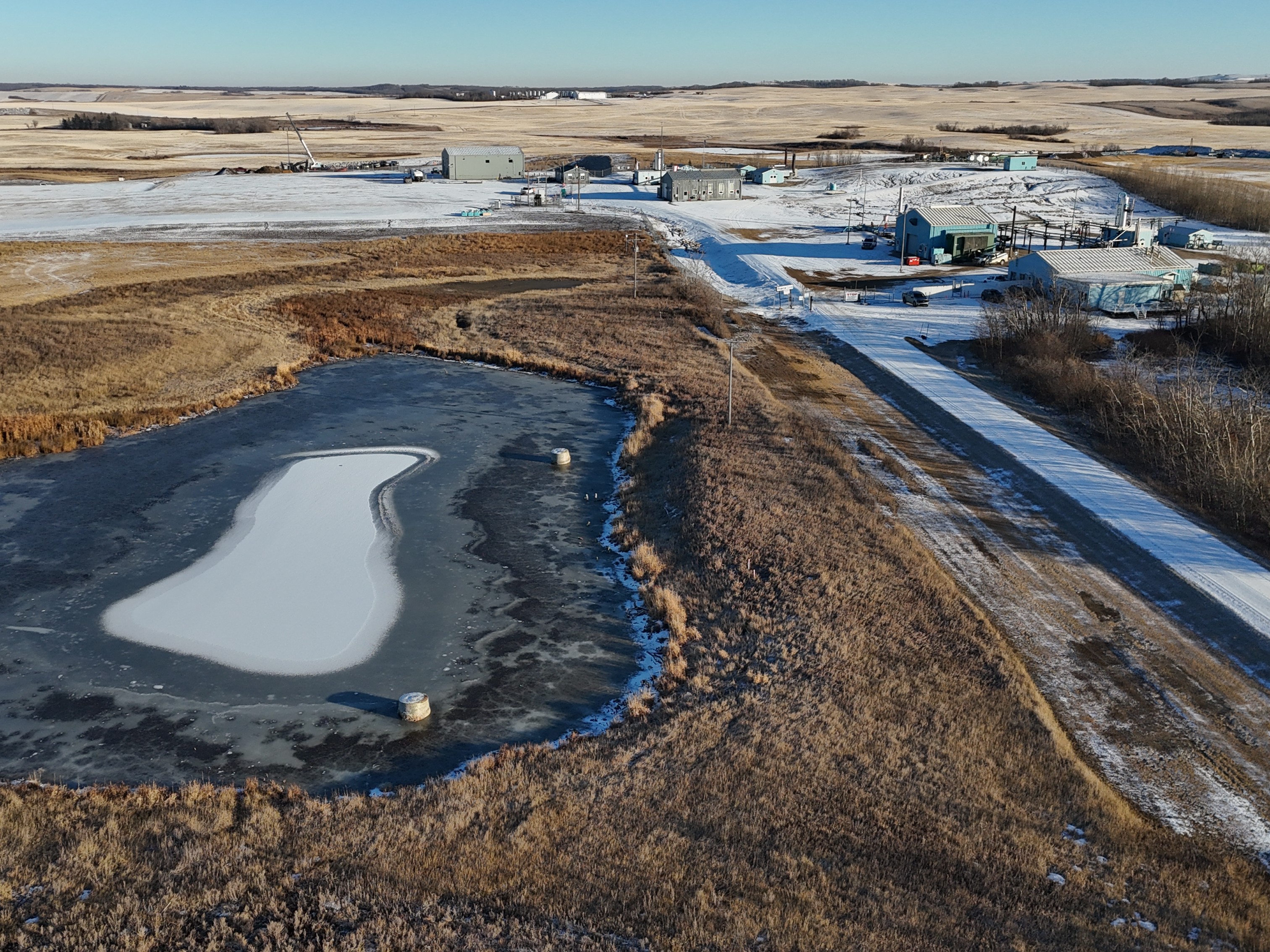 Aerial photo of wetlands