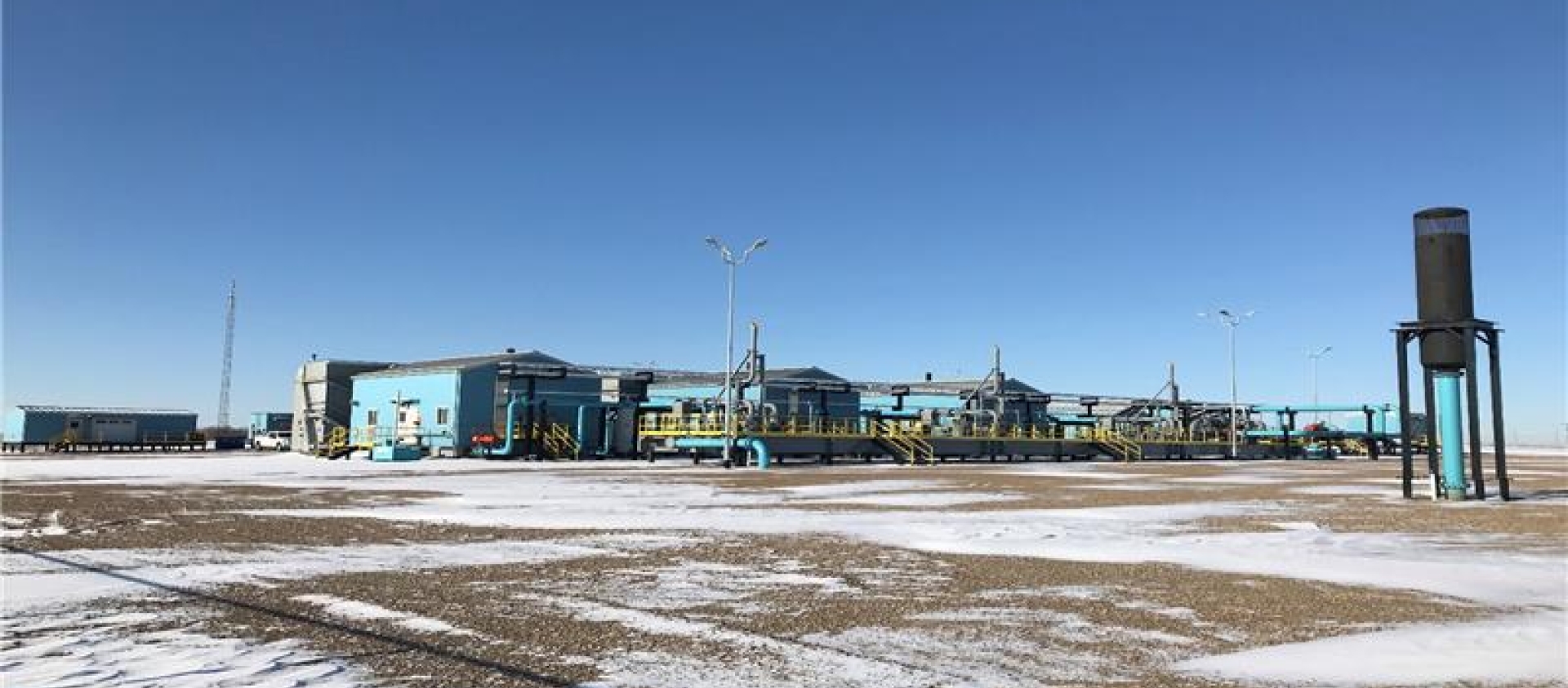 SaskEnergy compressor station in winter.
