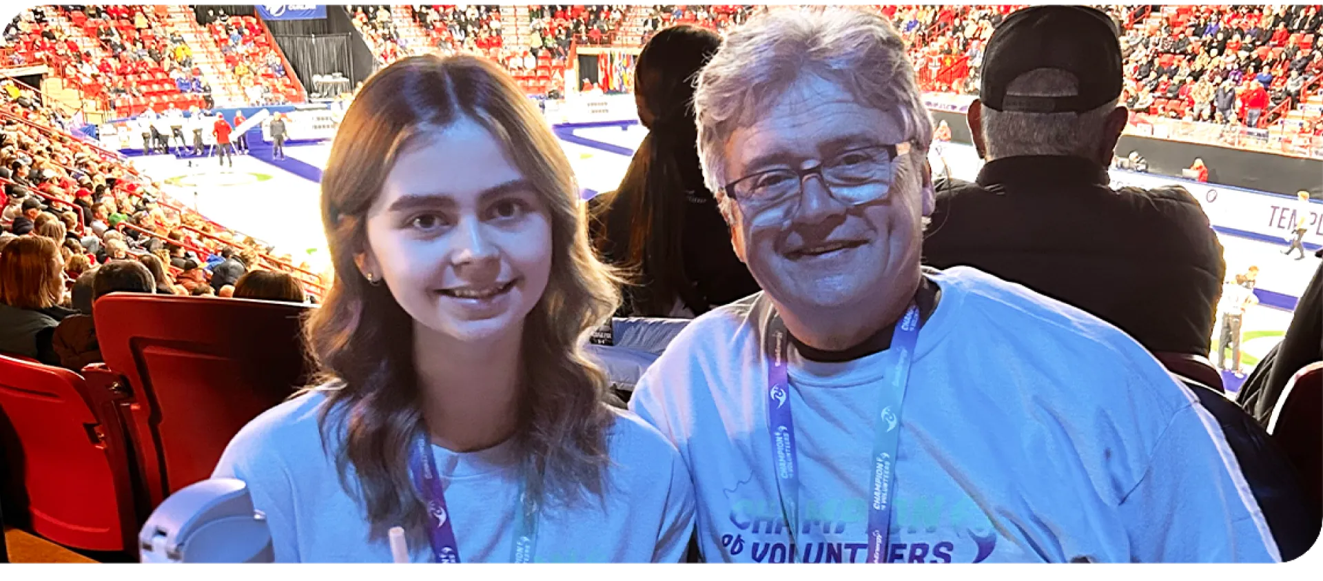 Volunteers at curling championship