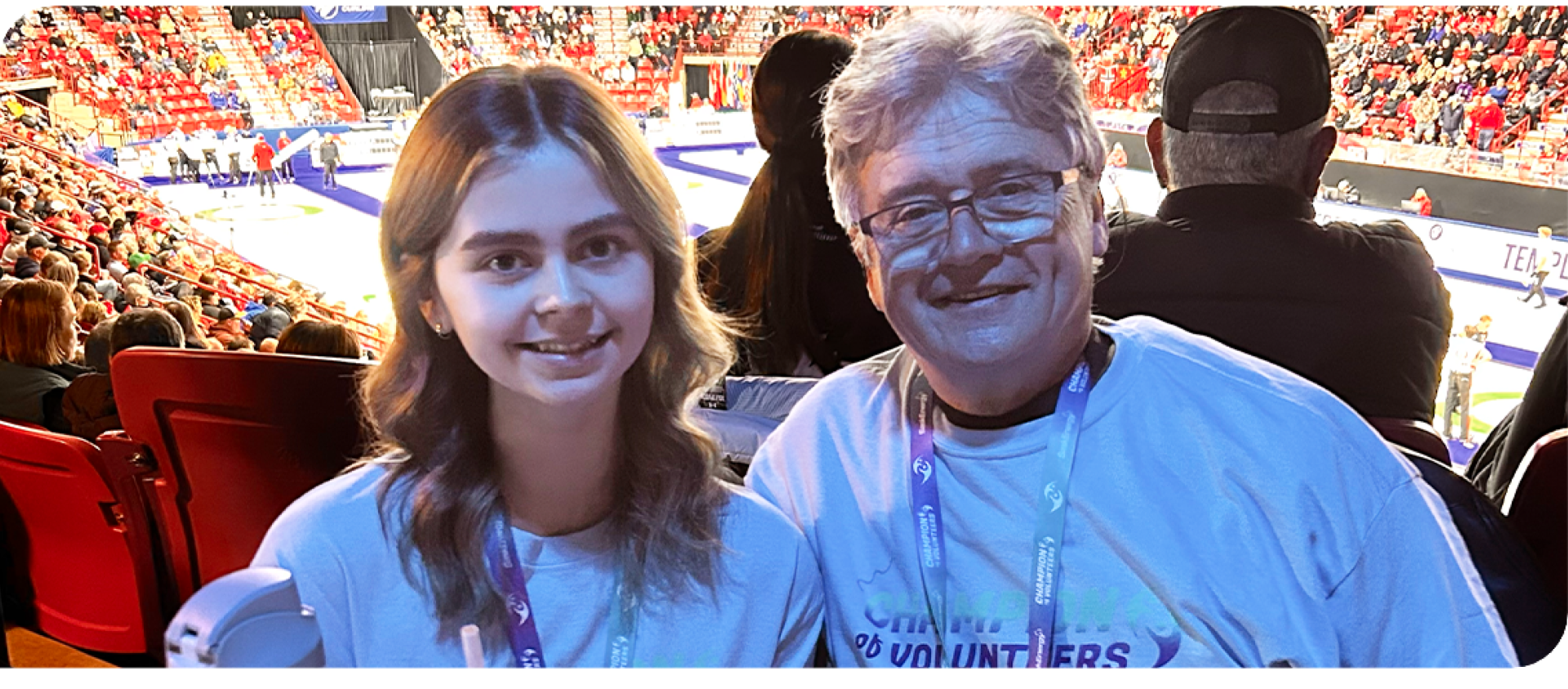 Volunteers at curling championship