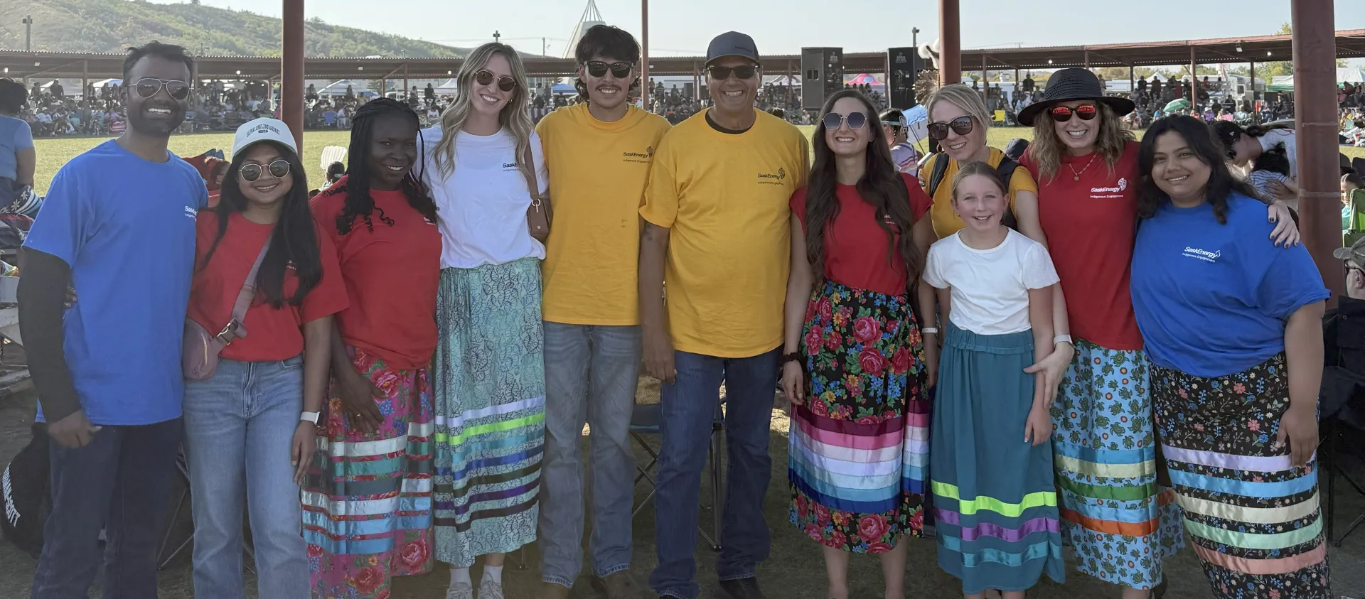 Group photo at powwow