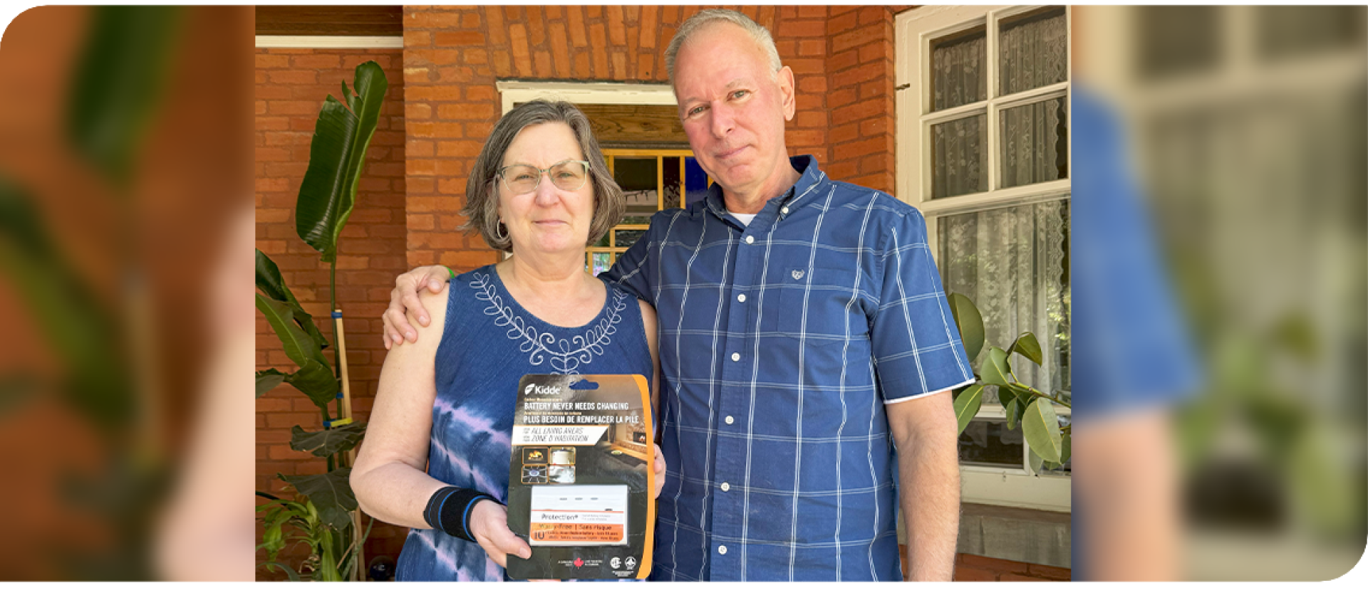 Linda and Jim Dickenson outside their home.