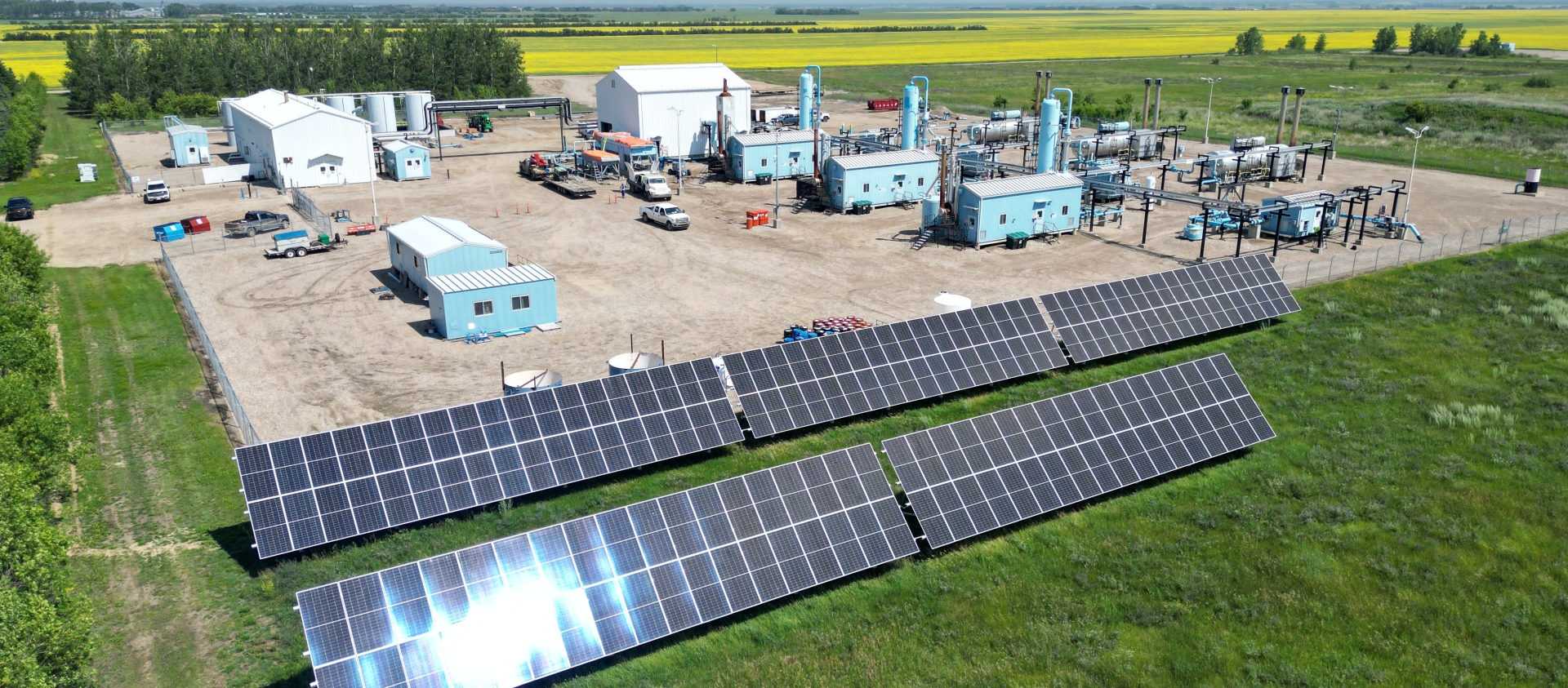 The solar array installation at SaskEnergy's Asquith Compressor Station