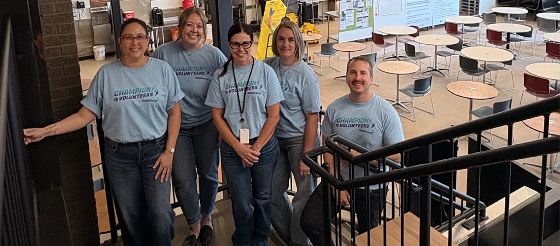 Employees volunteering at the Friendship Inn in Saskatoon