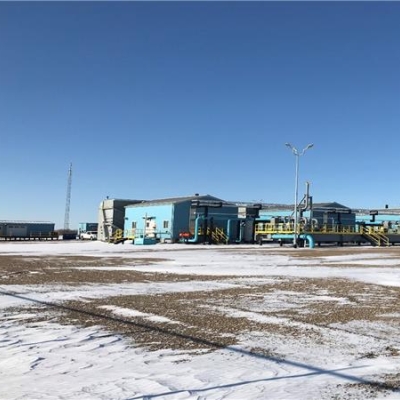 SaskEnergy compressor station in winter.