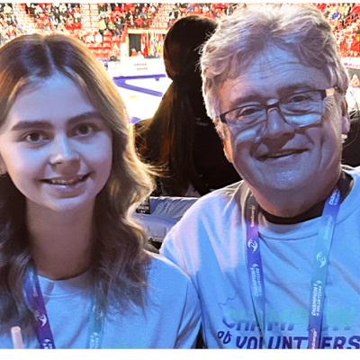 Volunteers at curling championship