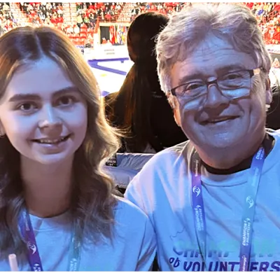 Volunteers at curling championship