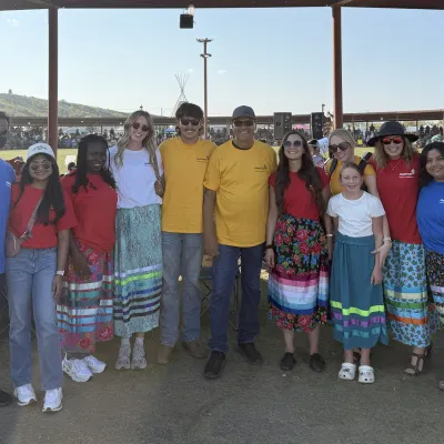 Group photo at powwow