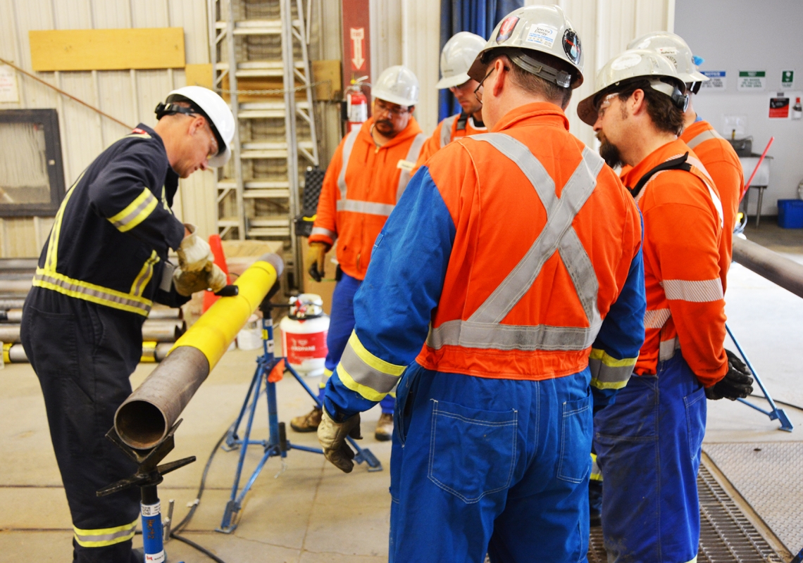 employees taking part in training