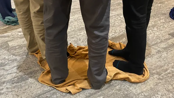 Feet on a blanket