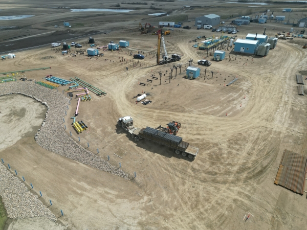 Ongoing work at SaskEnergy's Prud'homme Compressor Station.