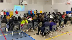 Presentation in a school gym