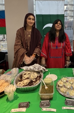 Areeg and Maida Shafiq at the Pakistan booth.