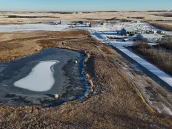 Aerial photo of wetlands