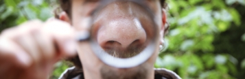Nose through a magnifying glass