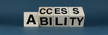 Wooden blocks spell out accessibility