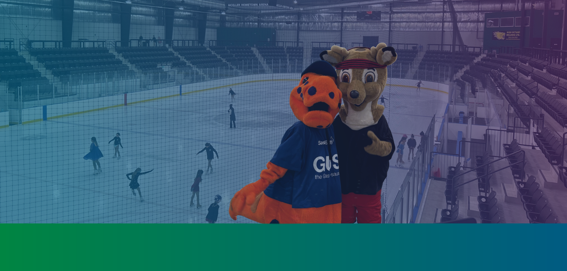 SaskEnergy's Gus at a Saskatchewan Winter Games Event